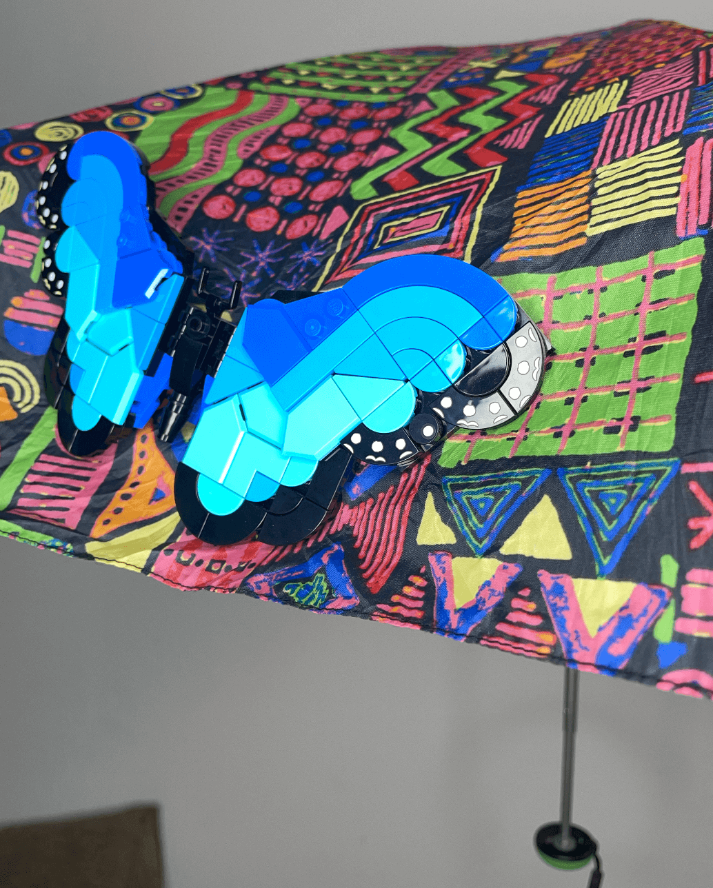 Wear Your Bricks Butterfly Brooch From LEGO Bricks On Umbrella LEGO Fashion