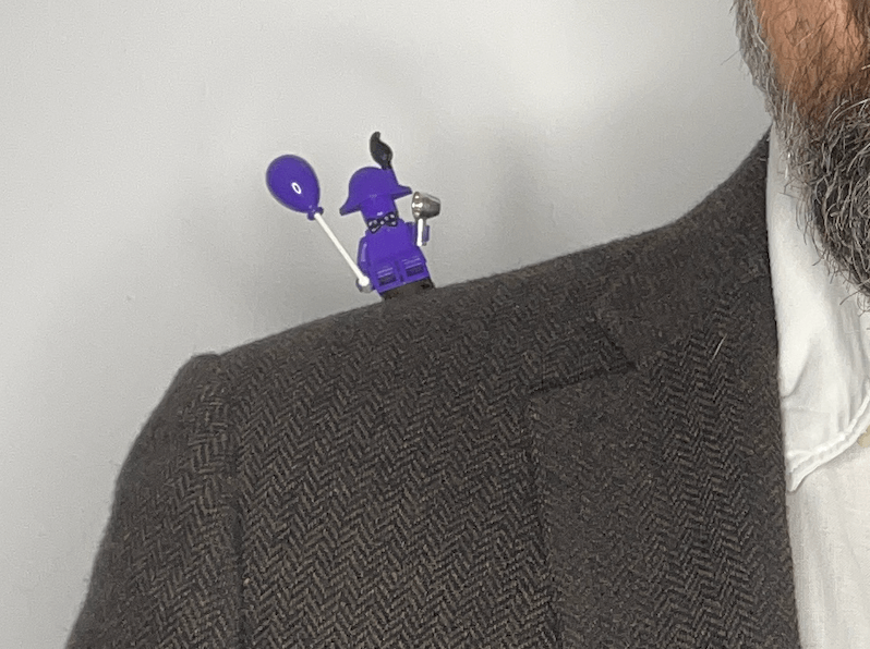 Wear Your Bricks Minifigure On Pin Badge From LEGO Bricks On Suit Jacket LEGO Fashion